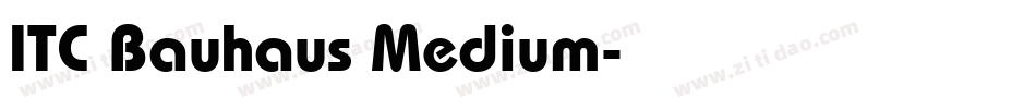ITC Bauhaus Medium字体转换